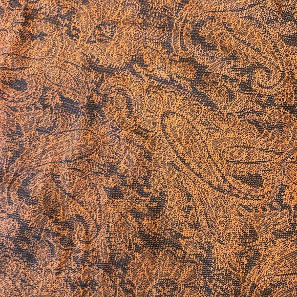 Pashmina Shawl Wrap Silk Cashmere Black Rust Paisley - Picture 2 of 5